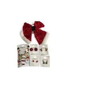 NWT Claire's Festive Earrings &‎ Hair accessories